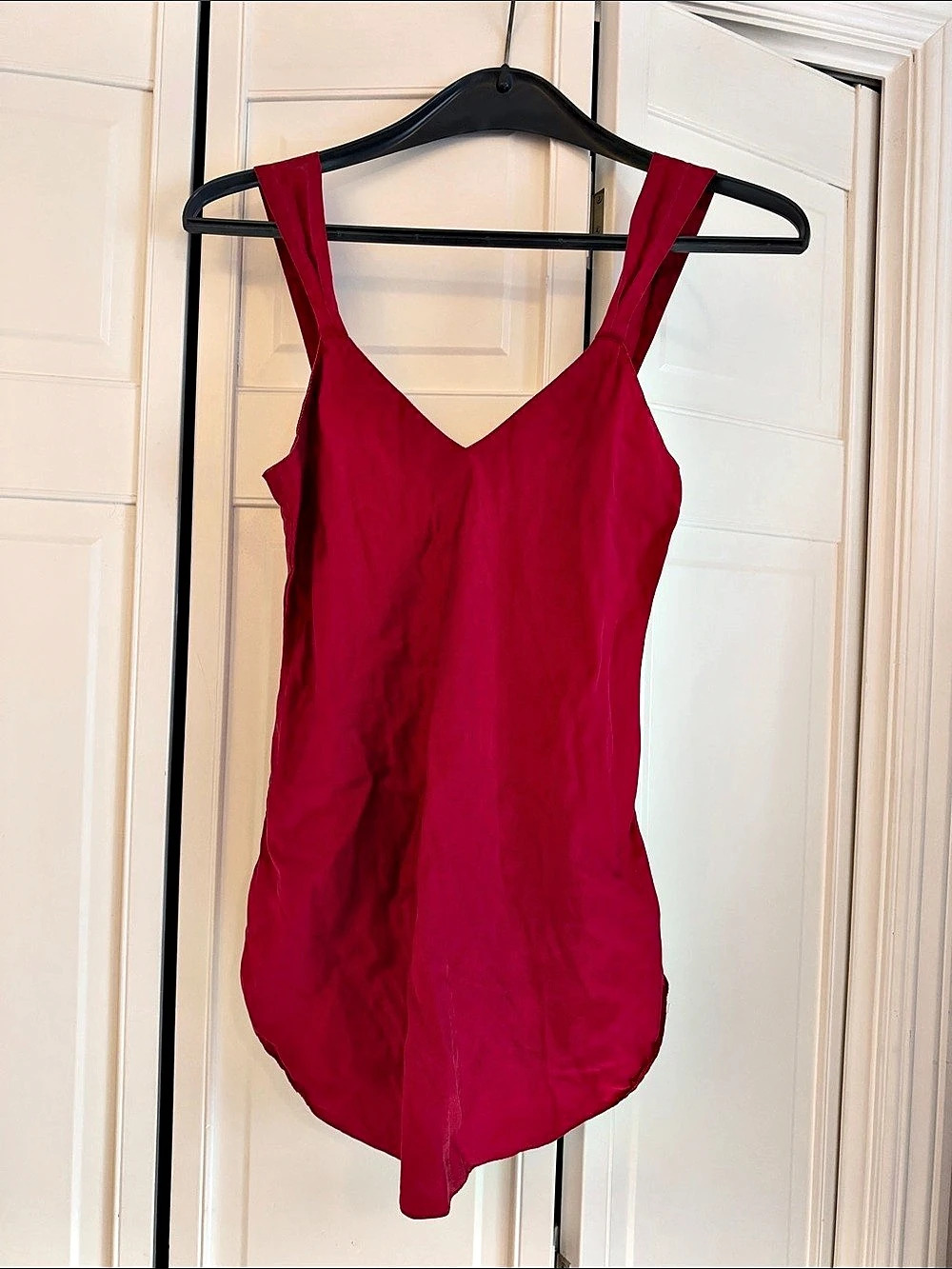 andres Vintage burgundy silk chemise